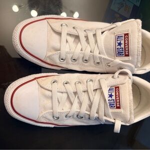 Converse Womens White and Red Sneakers